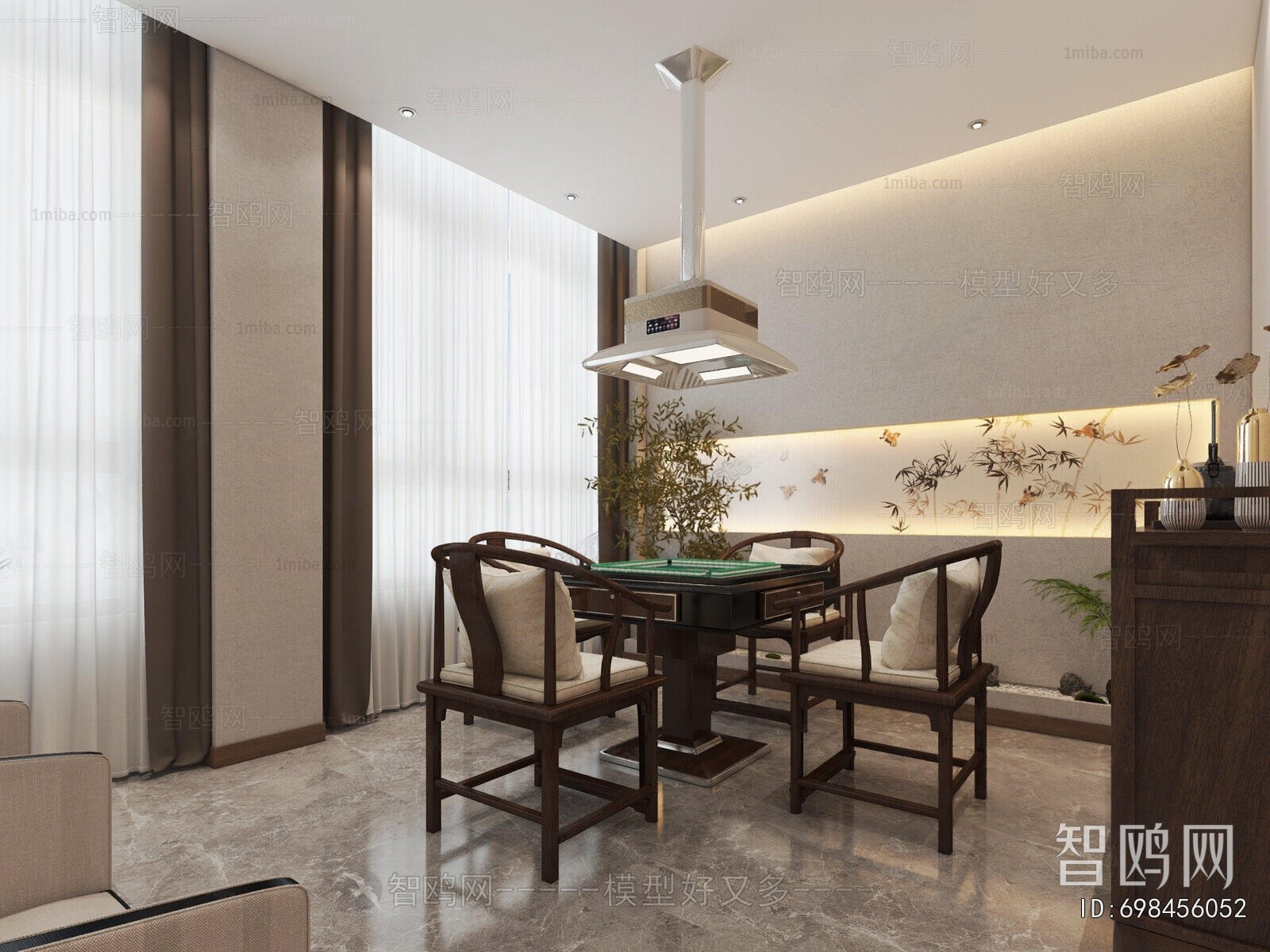 New Chinese Style Chess And Card Room