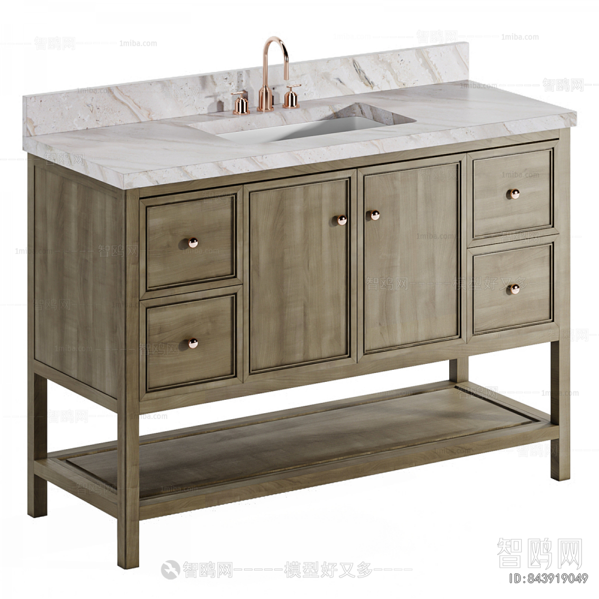 Simple European Style Bathroom Cabinet