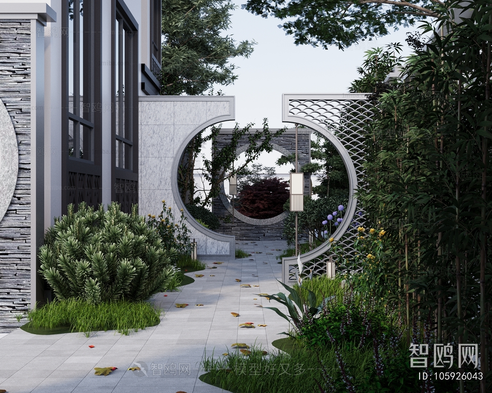 New Chinese Style Courtyard/landscape