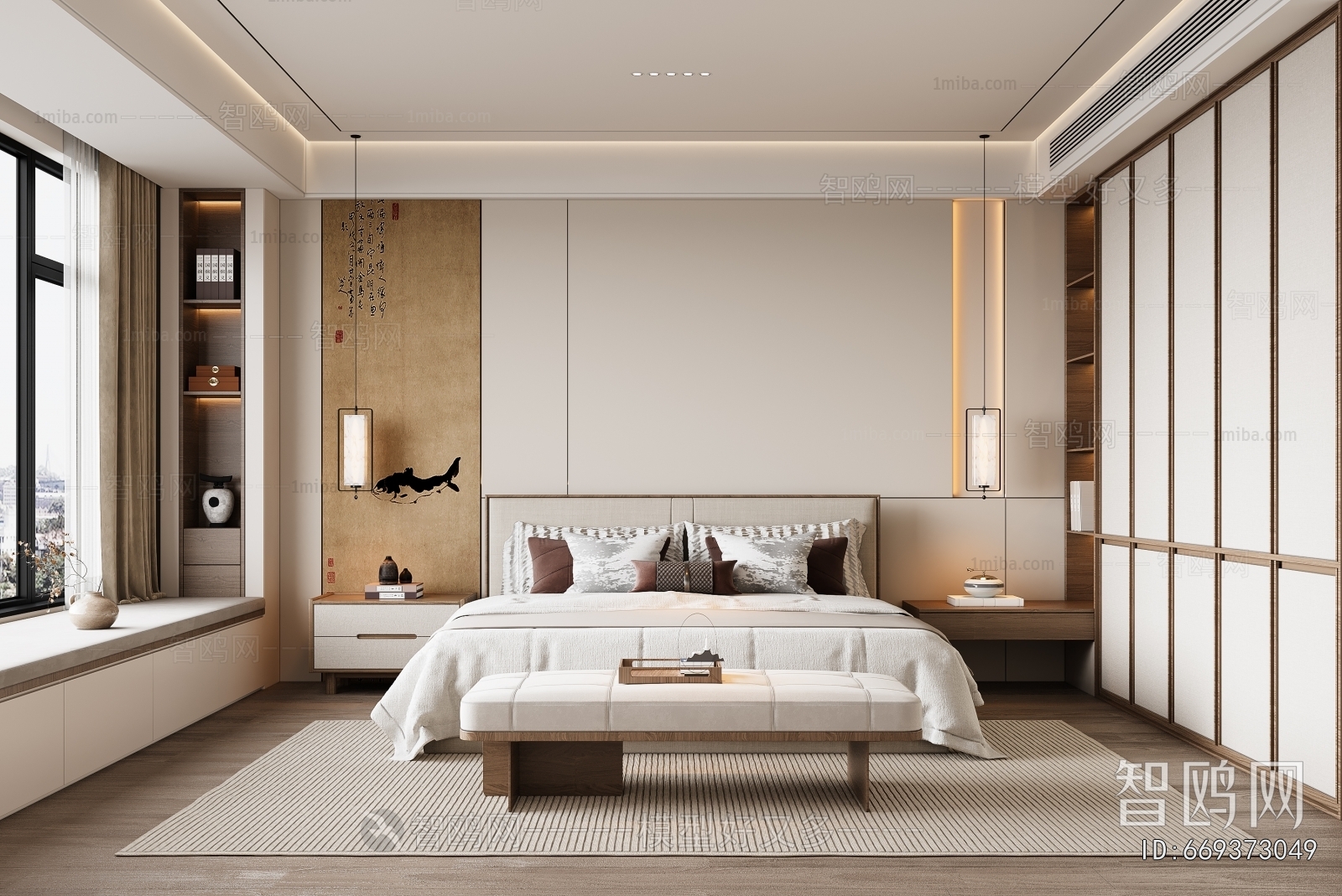 New Chinese Style Bedroom