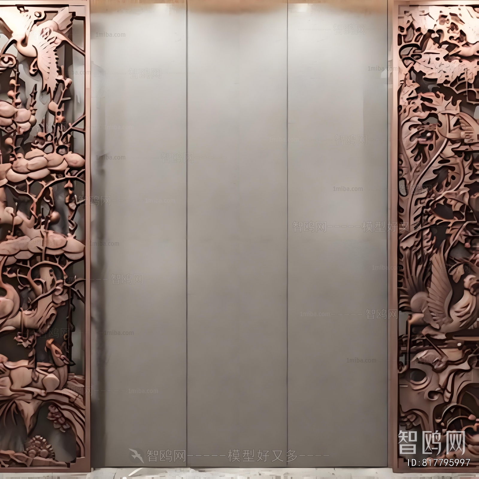 New Chinese Style TV Wall