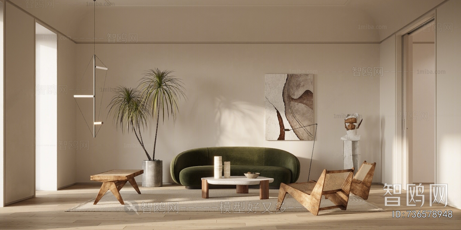 Wabi-sabi Style A Living Room