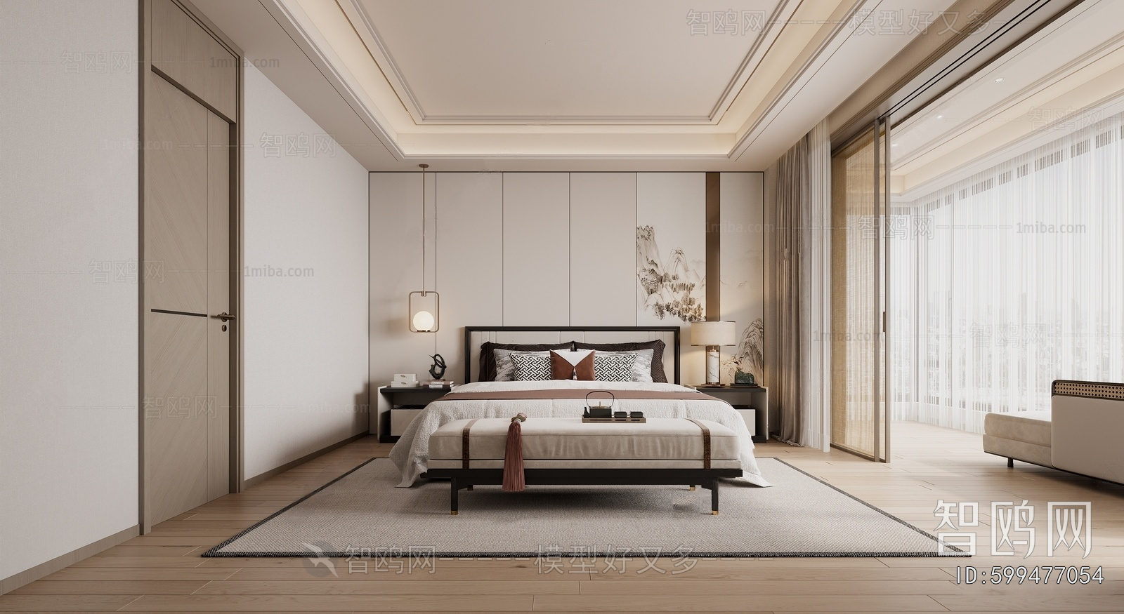New Chinese Style Bedroom