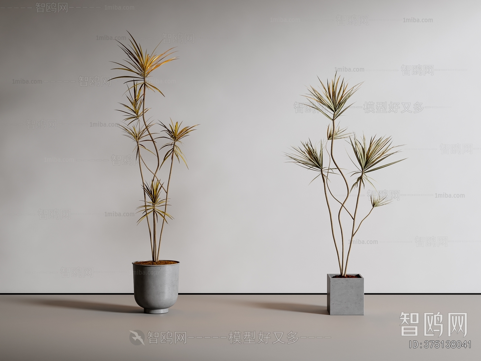 Modern Ground Green Plant Potted Plants