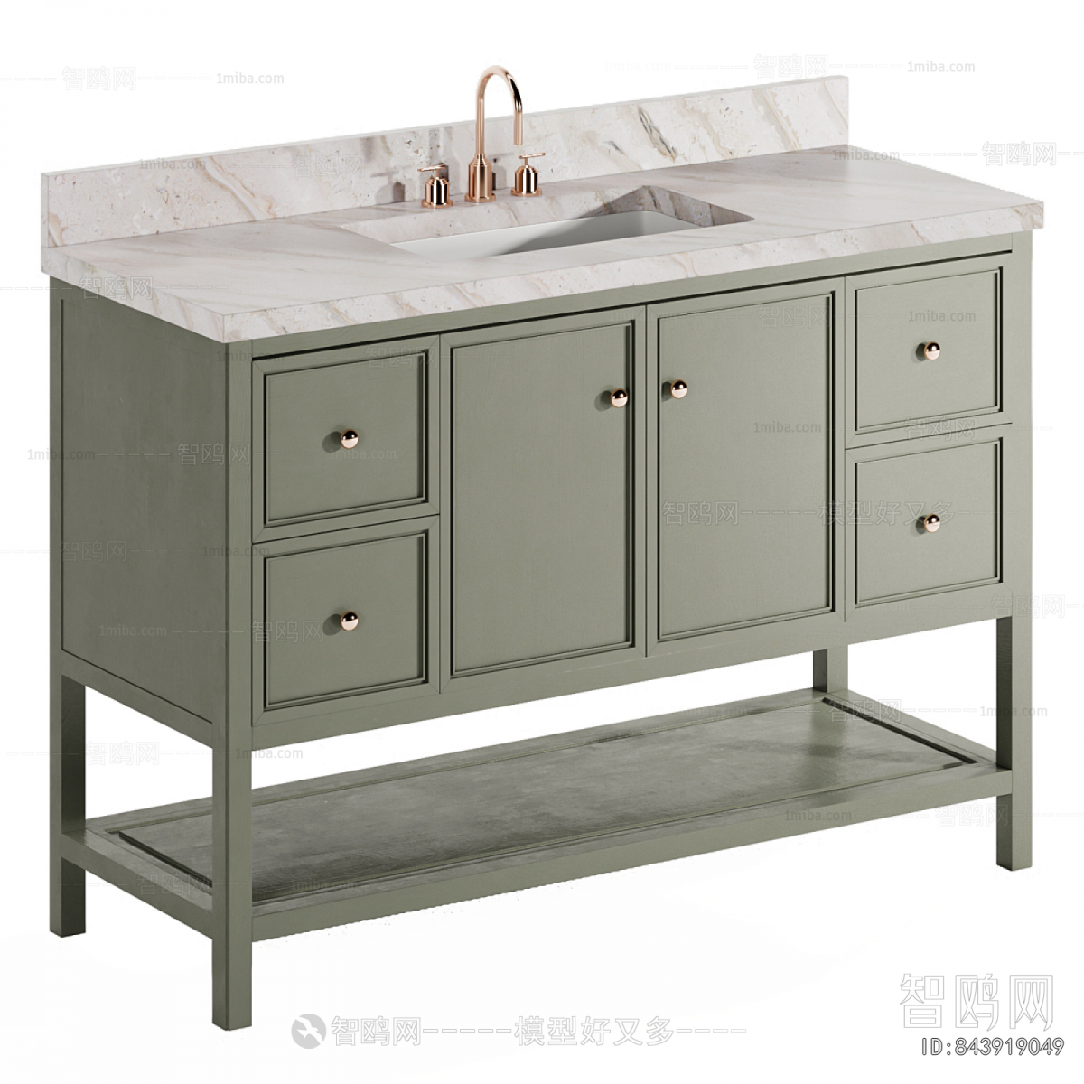 Simple European Style Bathroom Cabinet