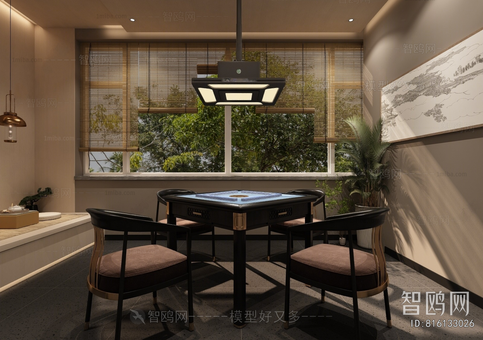 New Chinese Style Chess And Card Room