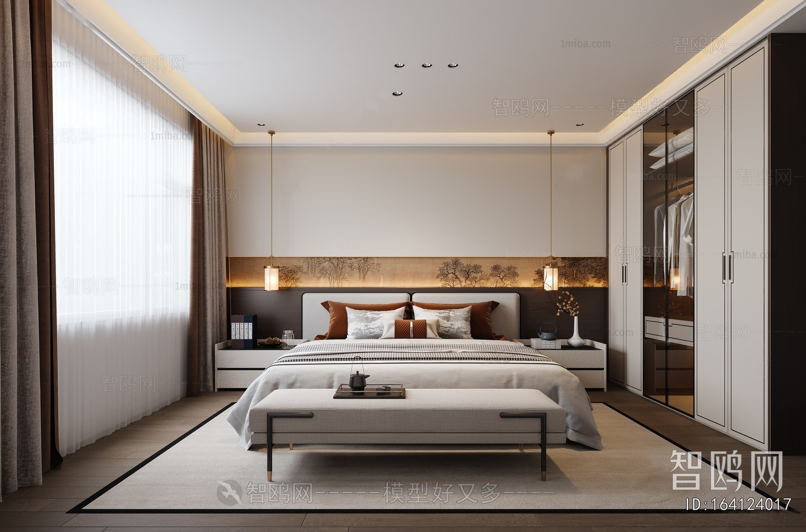 New Chinese Style Bedroom