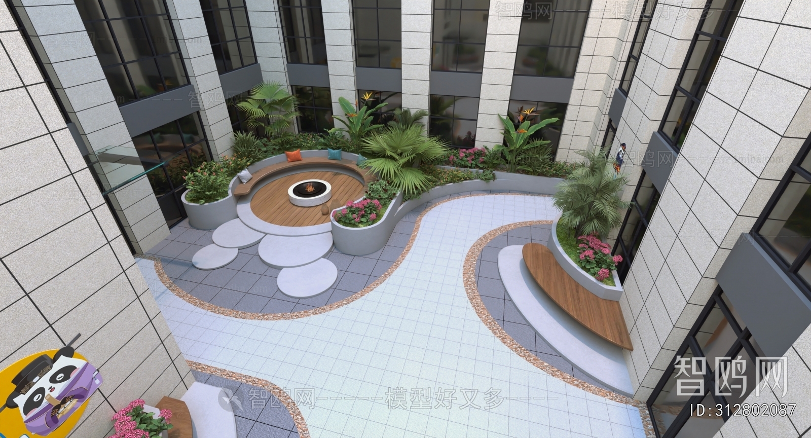 Modern Park Landscape