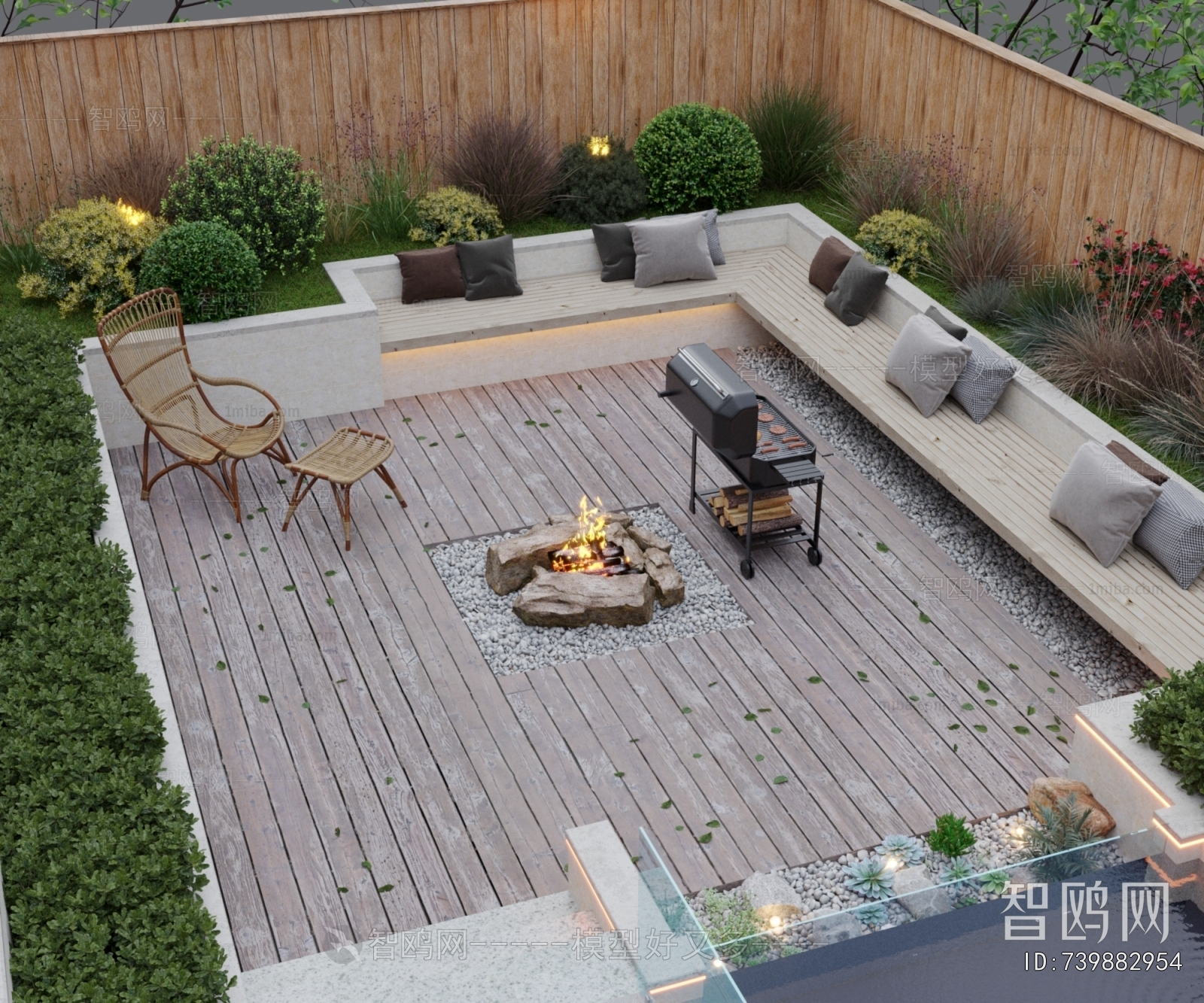 Modern Courtyard/landscape