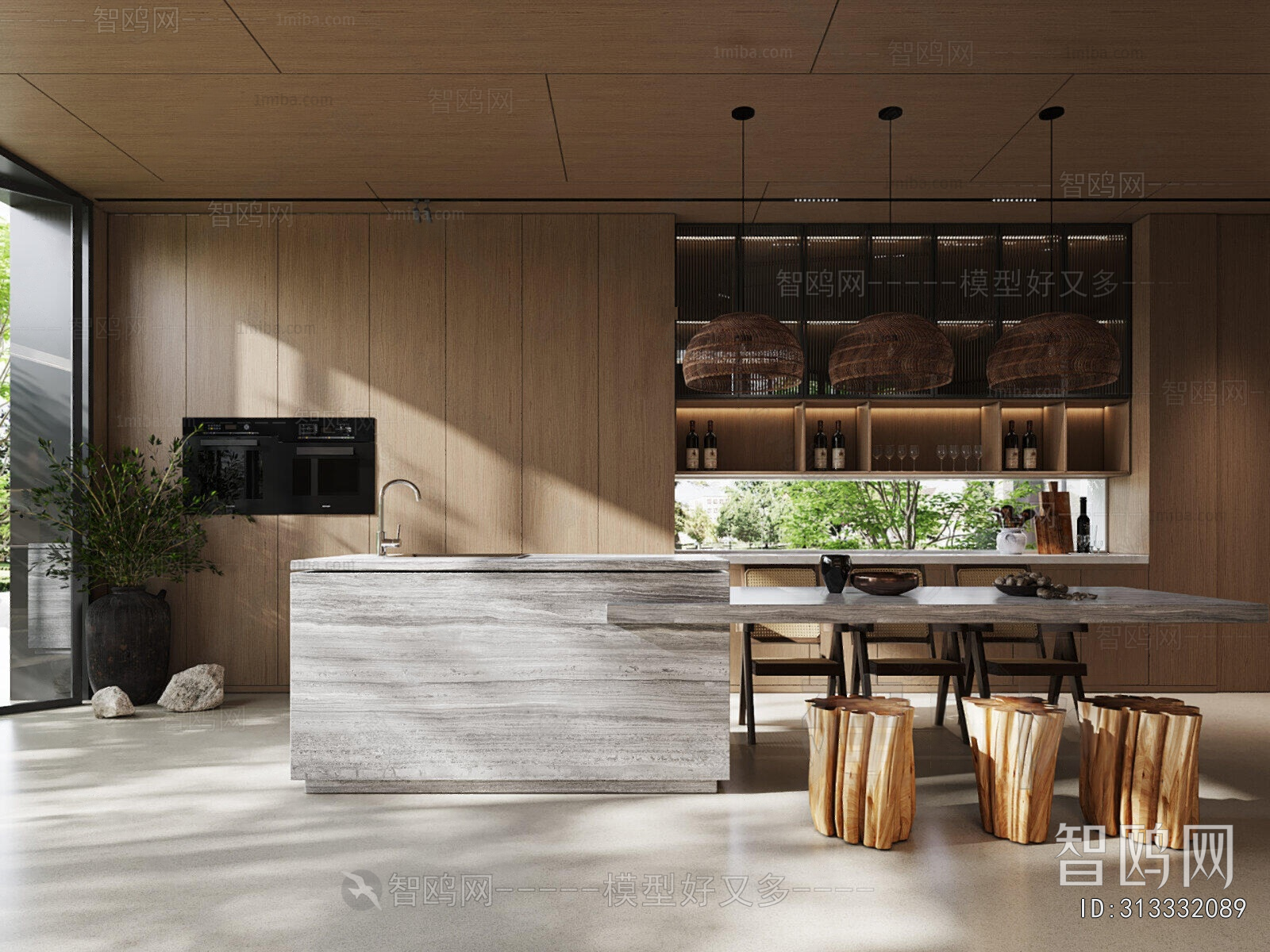 Wabi-sabi Style Dining Room