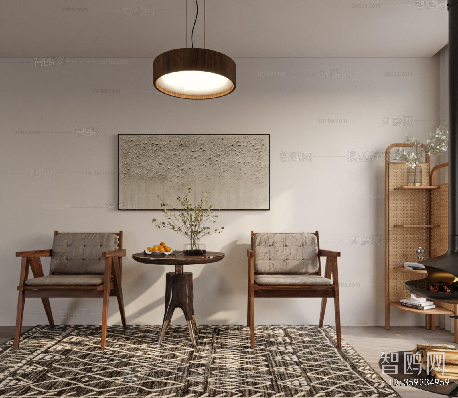 Wabi-sabi Style Lounge Chair