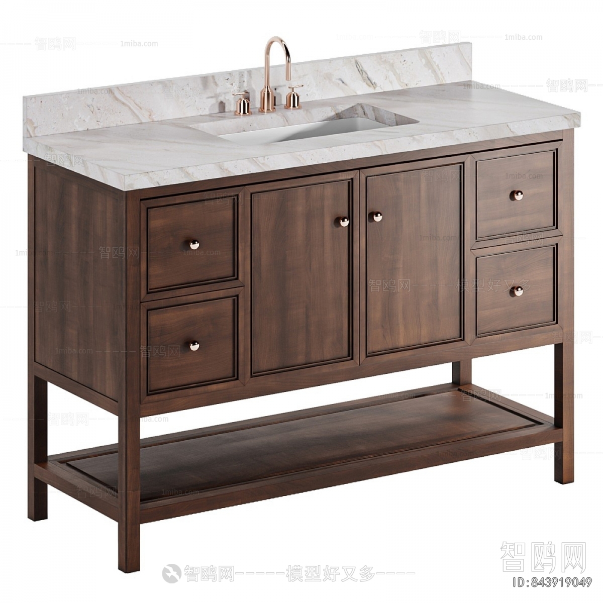 Simple European Style Bathroom Cabinet