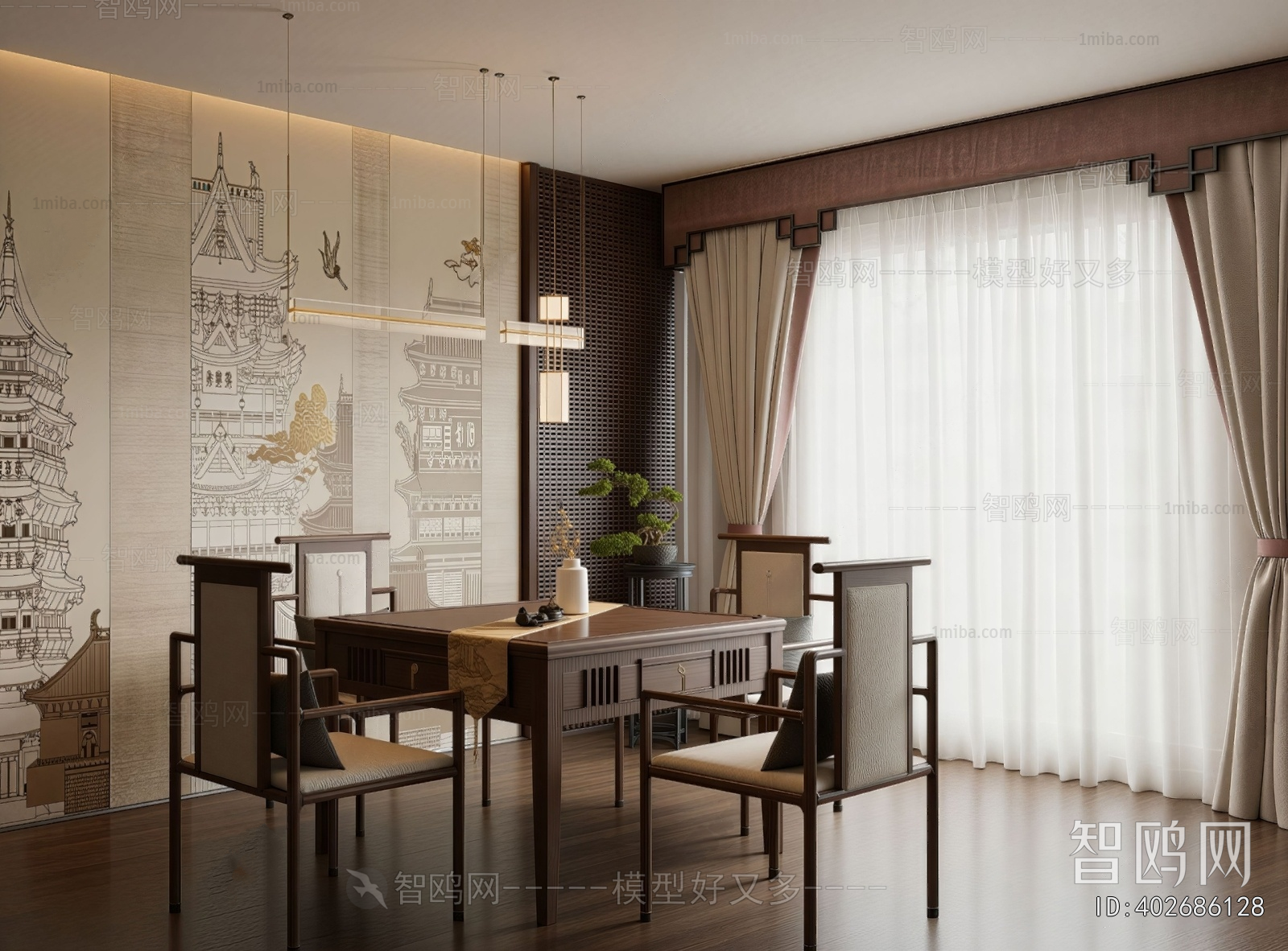 New Chinese Style Chess And Card Room