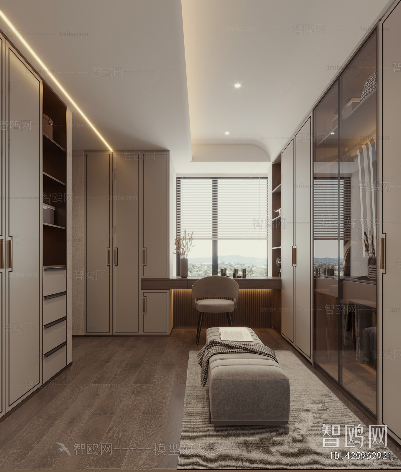 New Chinese Style Clothes Storage Area