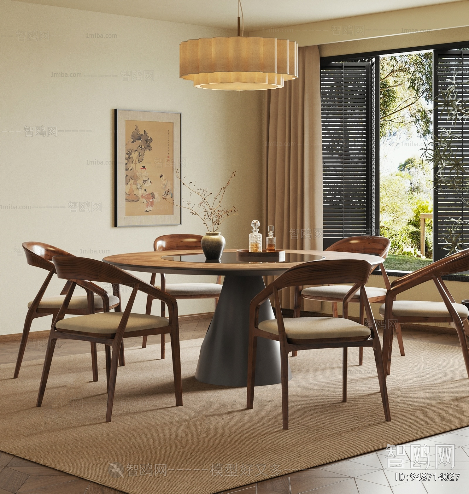 New Chinese Style Dining Table And Chairs