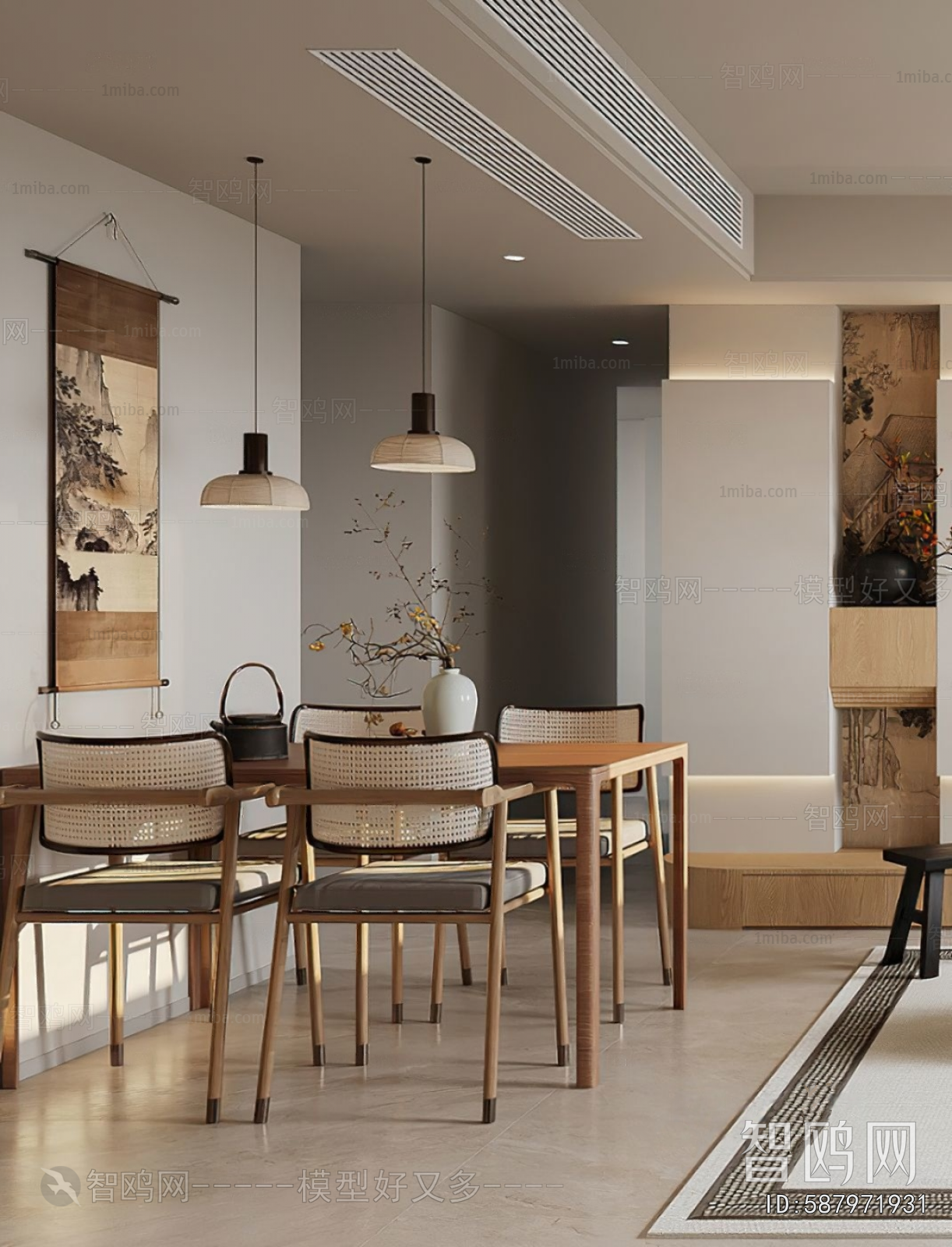 New Chinese Style Dining Room