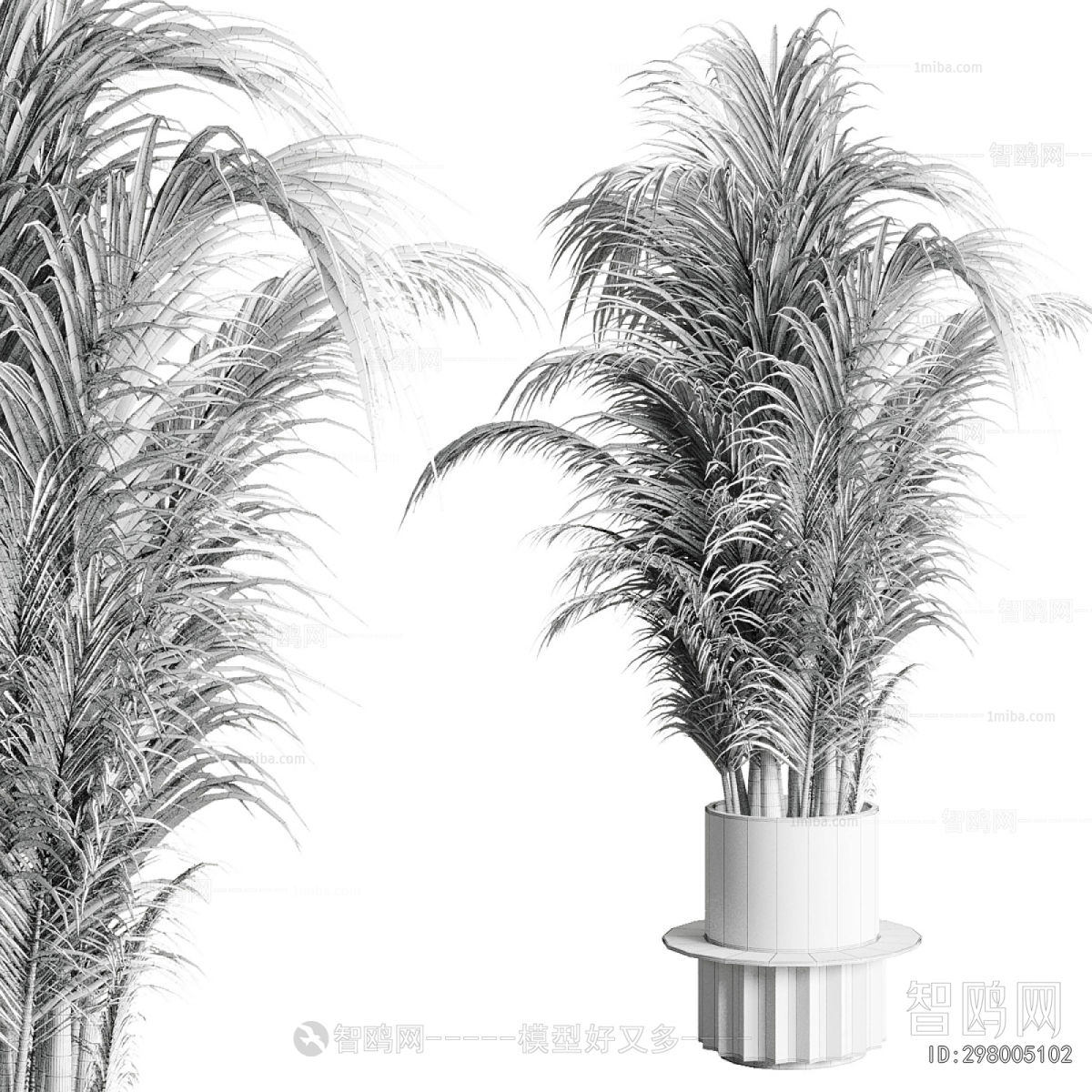 Modern Ground Green Plant Potted Plants