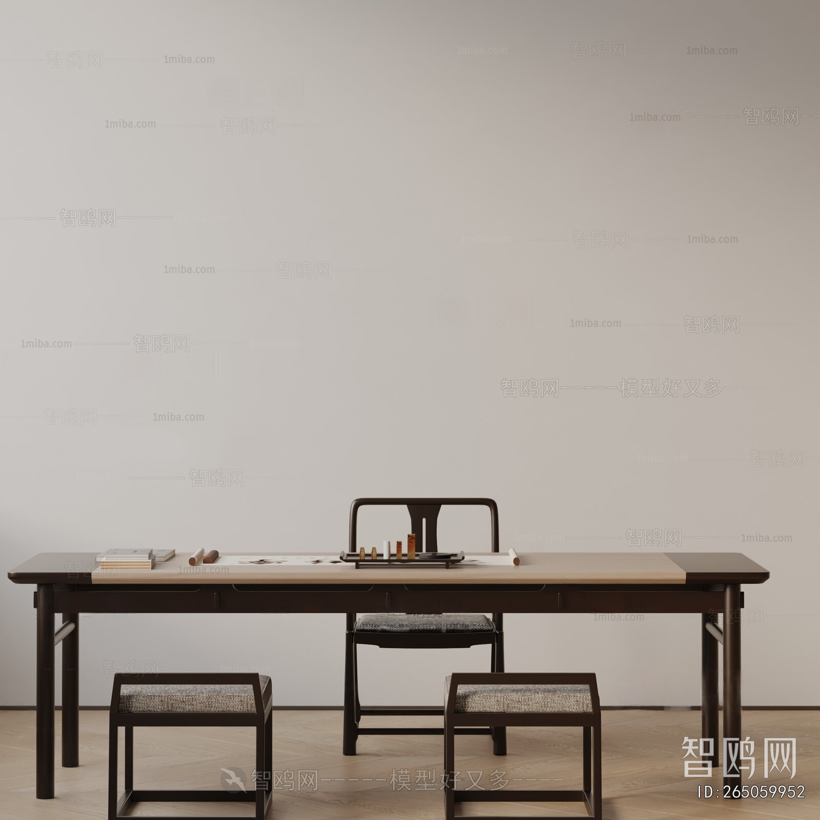 New Chinese Style Computer Desk And Chair