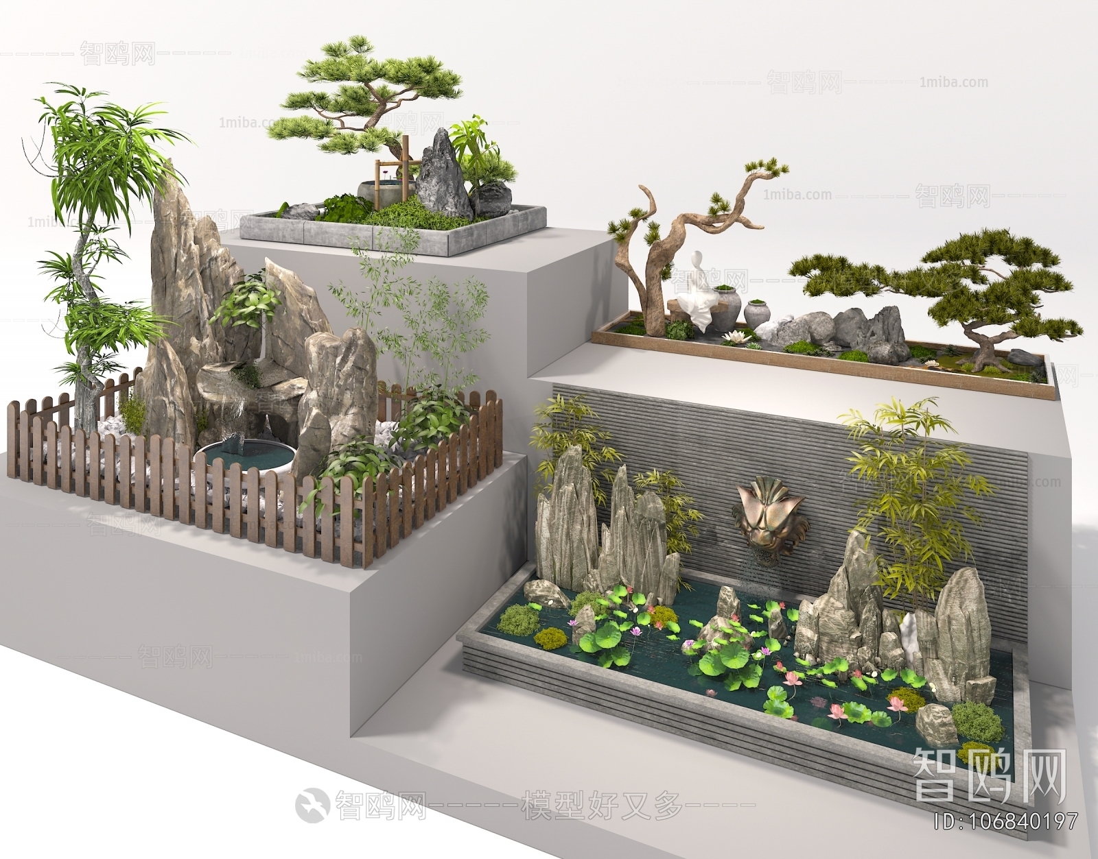 New Chinese Style Plant Landscaping
