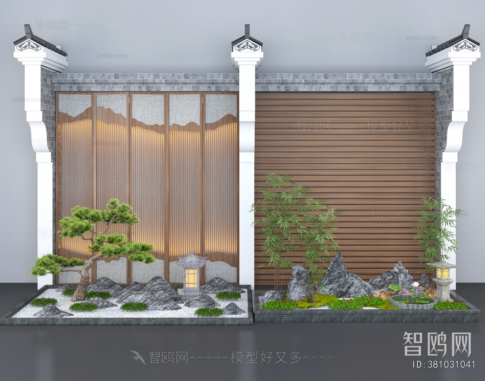 New Chinese Style Plant Landscaping