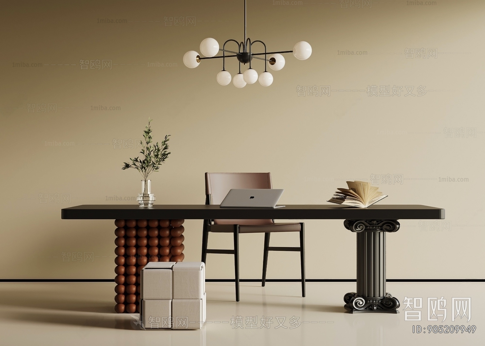 French Style Computer Desk And Chair