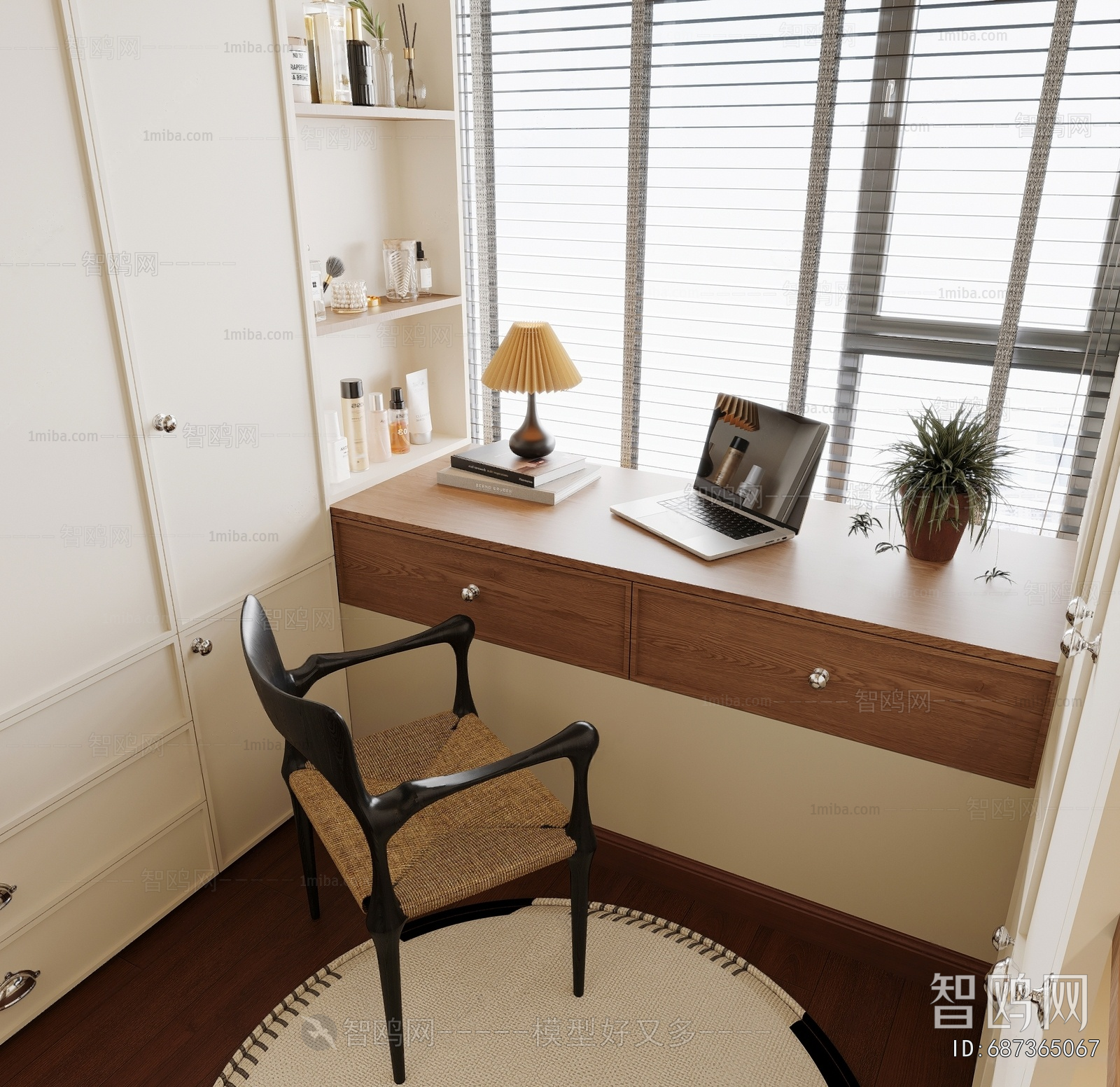 French Style Computer Desk And Chair