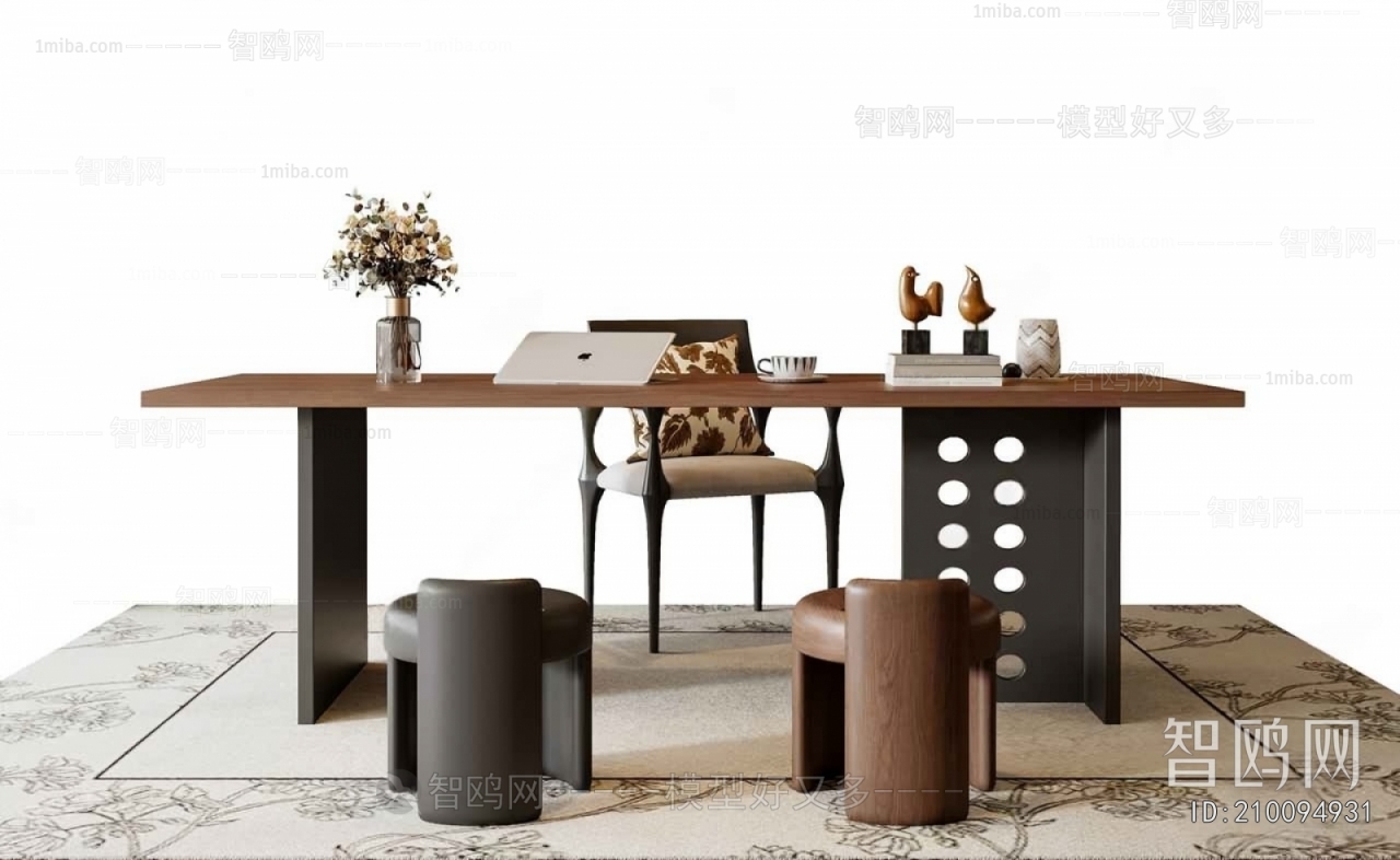 French Style Computer Desk And Chair