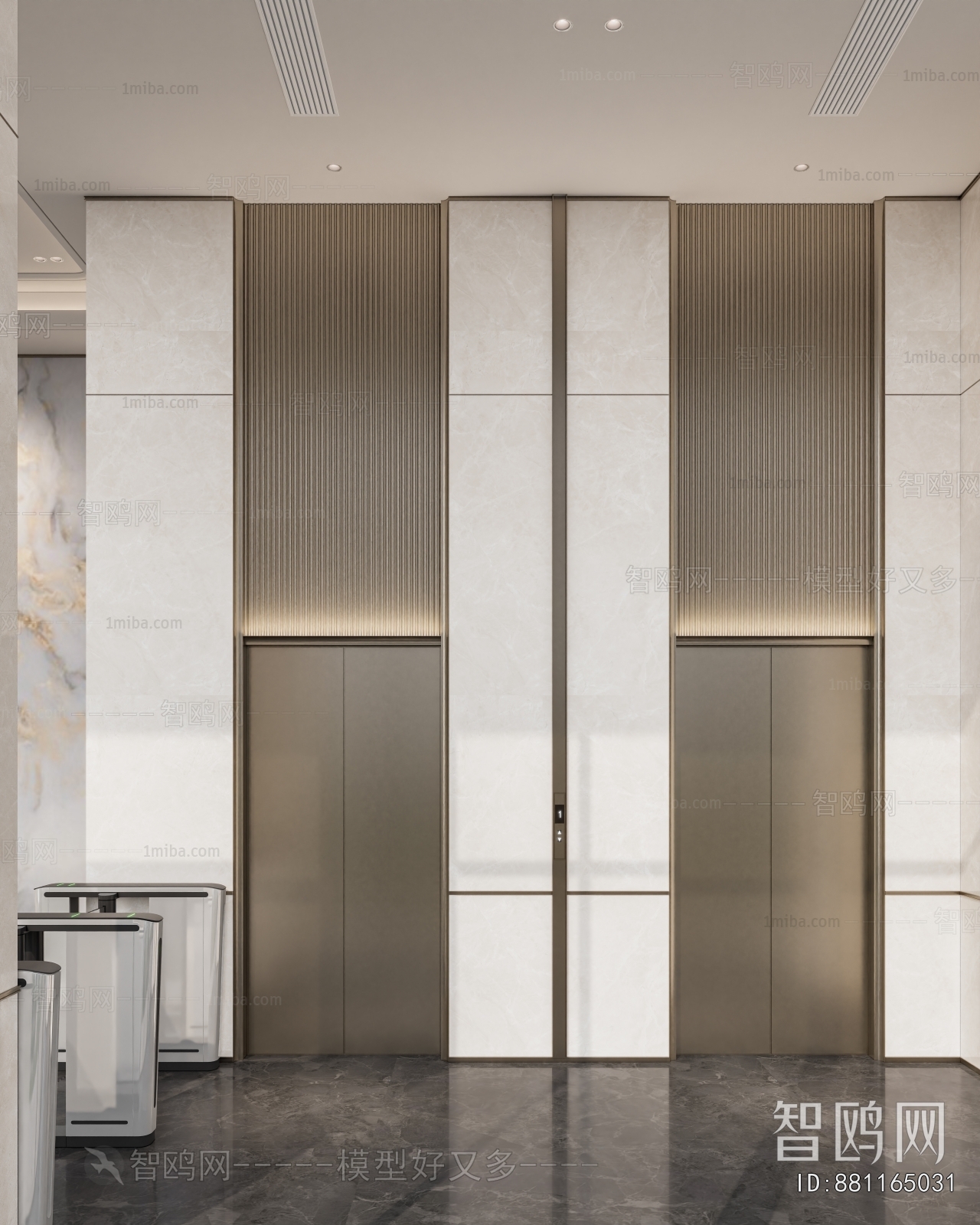 Modern Office Elevator Hall