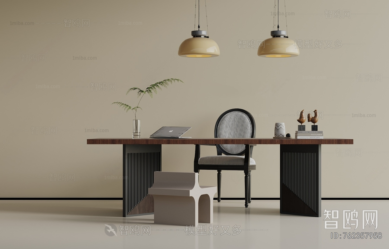 French Style Computer Desk And Chair