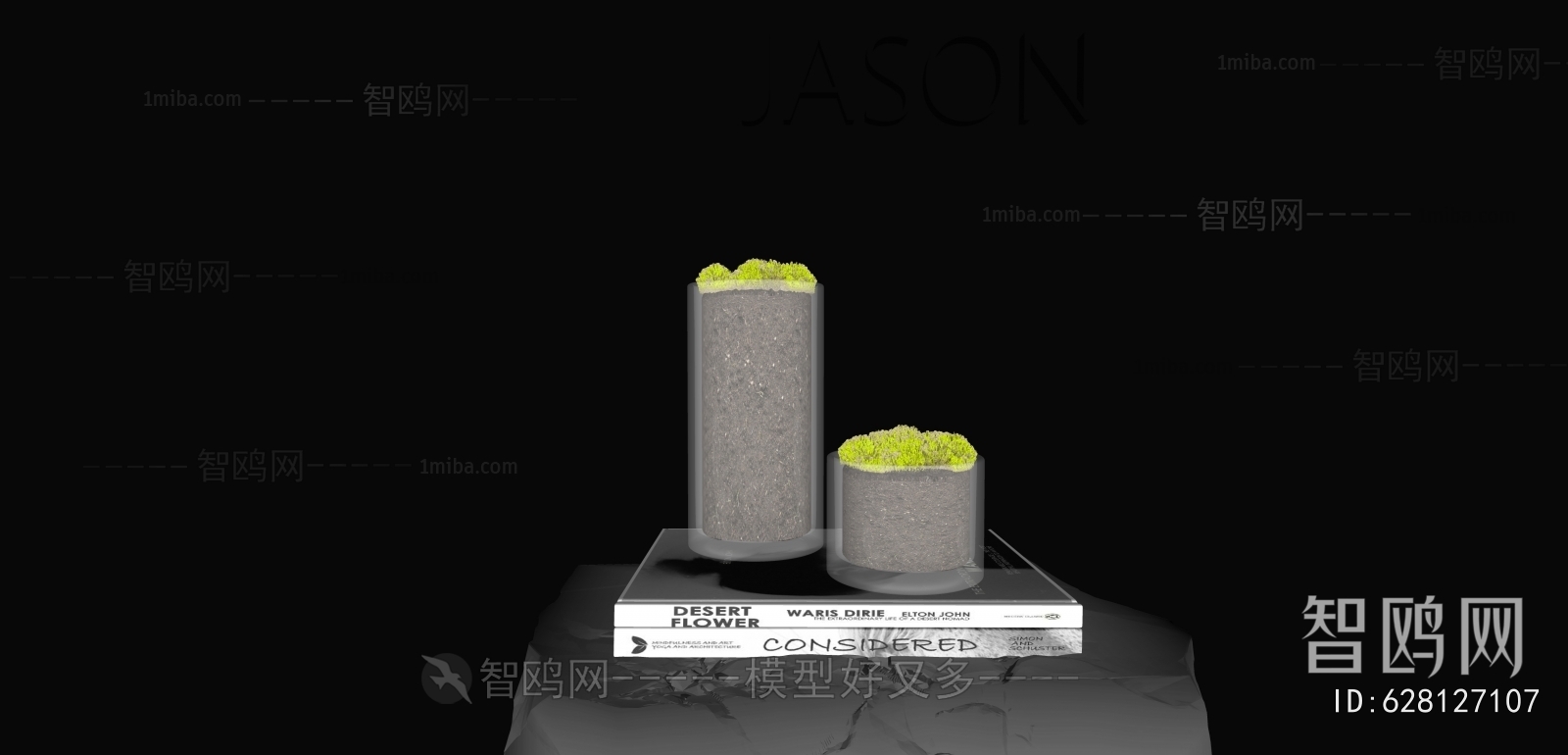 Modern Potted Green Plant