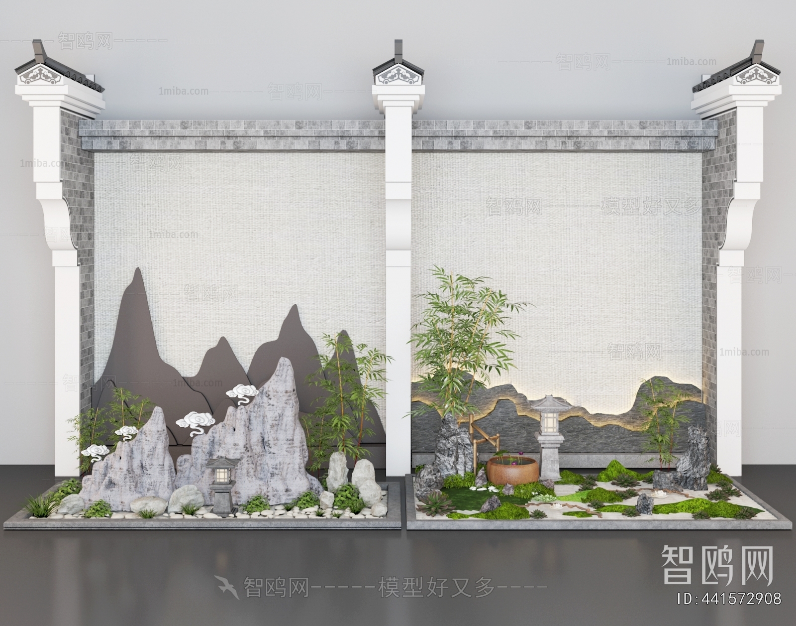 New Chinese Style Plant Landscaping