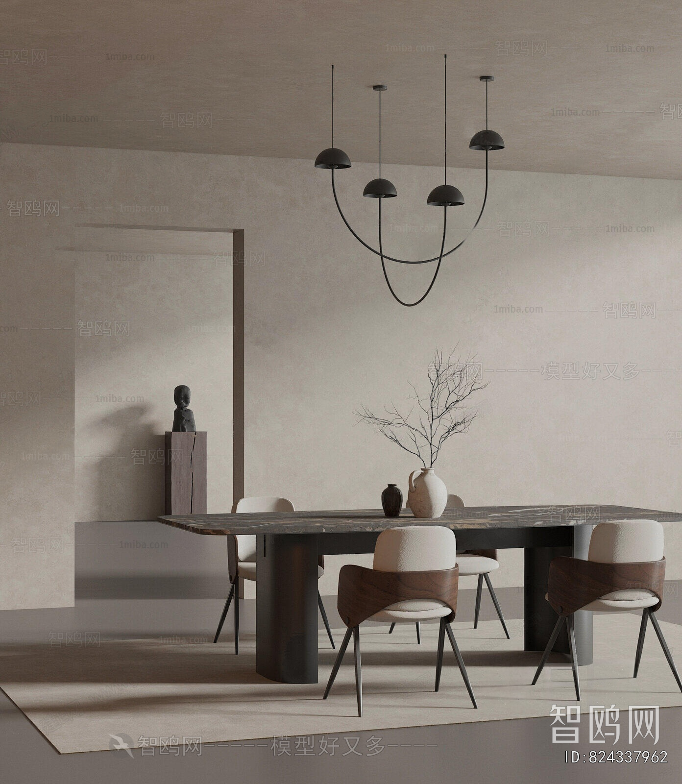 Wabi-sabi Style Dining Room