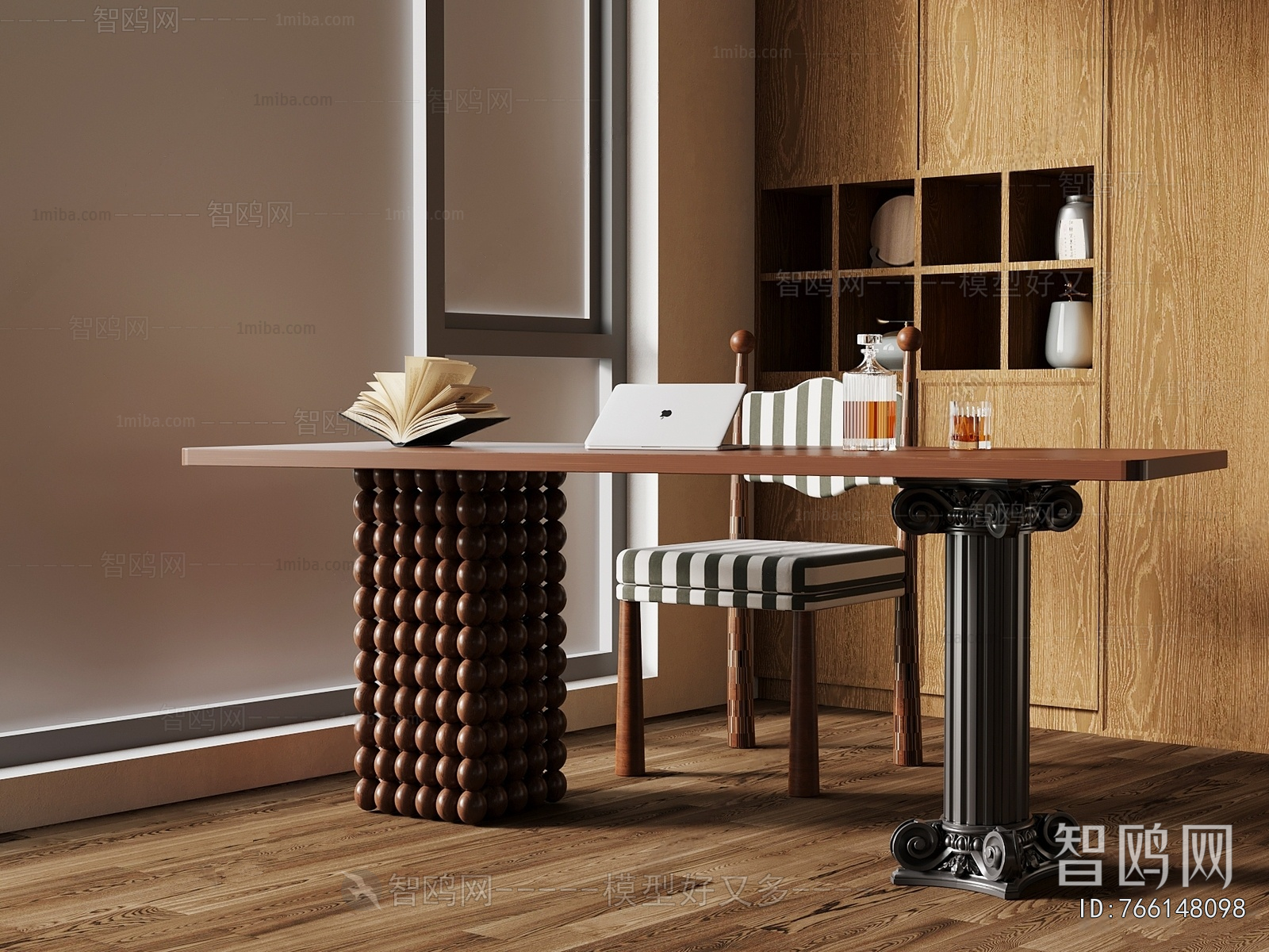 French Style Computer Desk And Chair