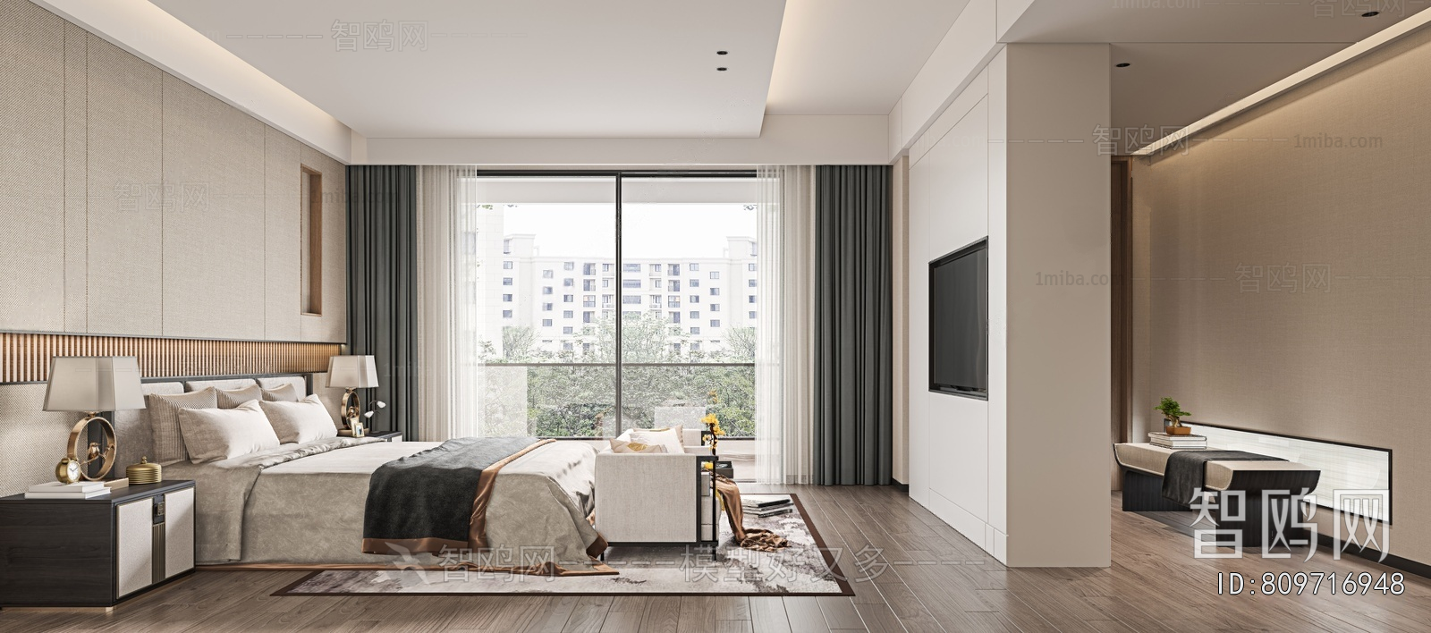 New Chinese Style Bedroom