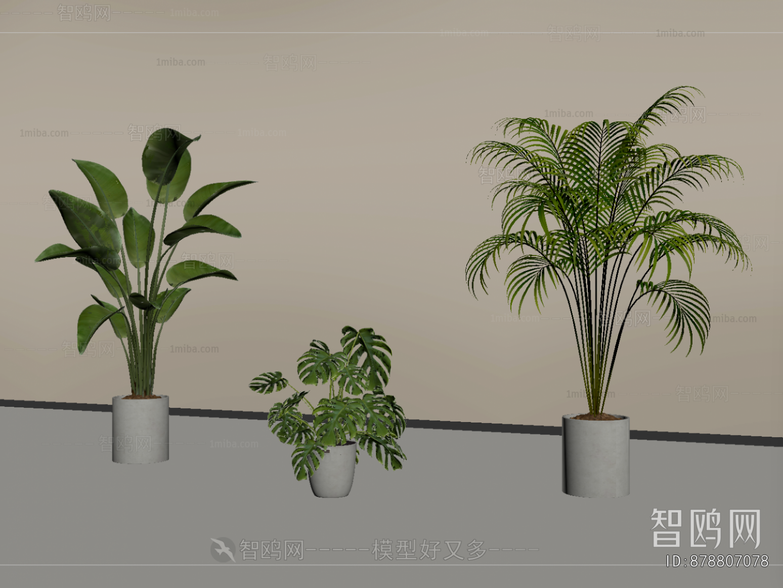 Modern Ground Green Plant Potted Plants
