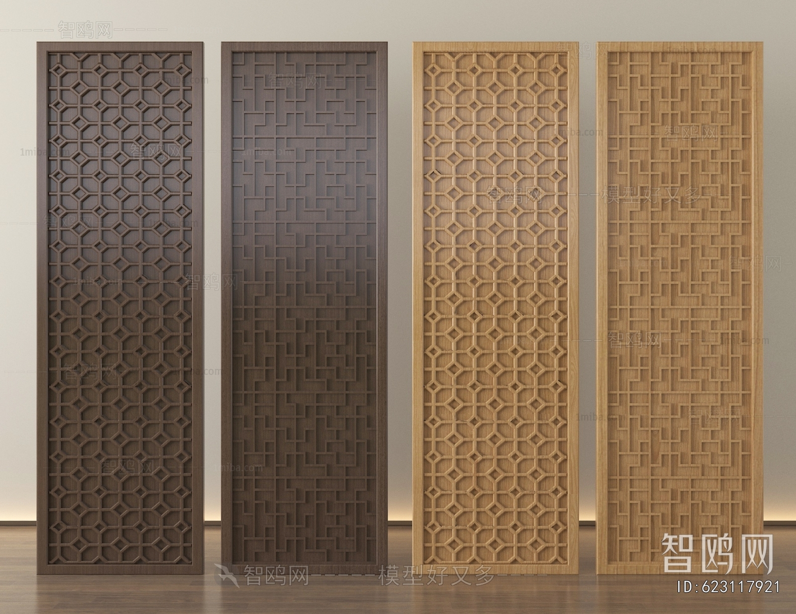 New Chinese Style Wooden Screen Partition