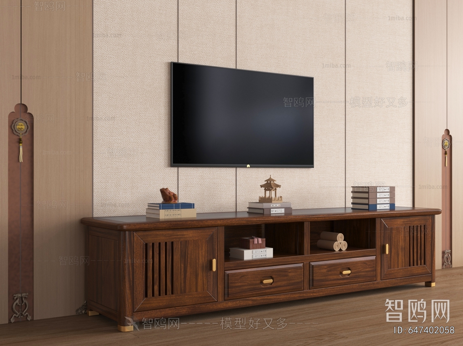 New Chinese Style TV Cabinet
