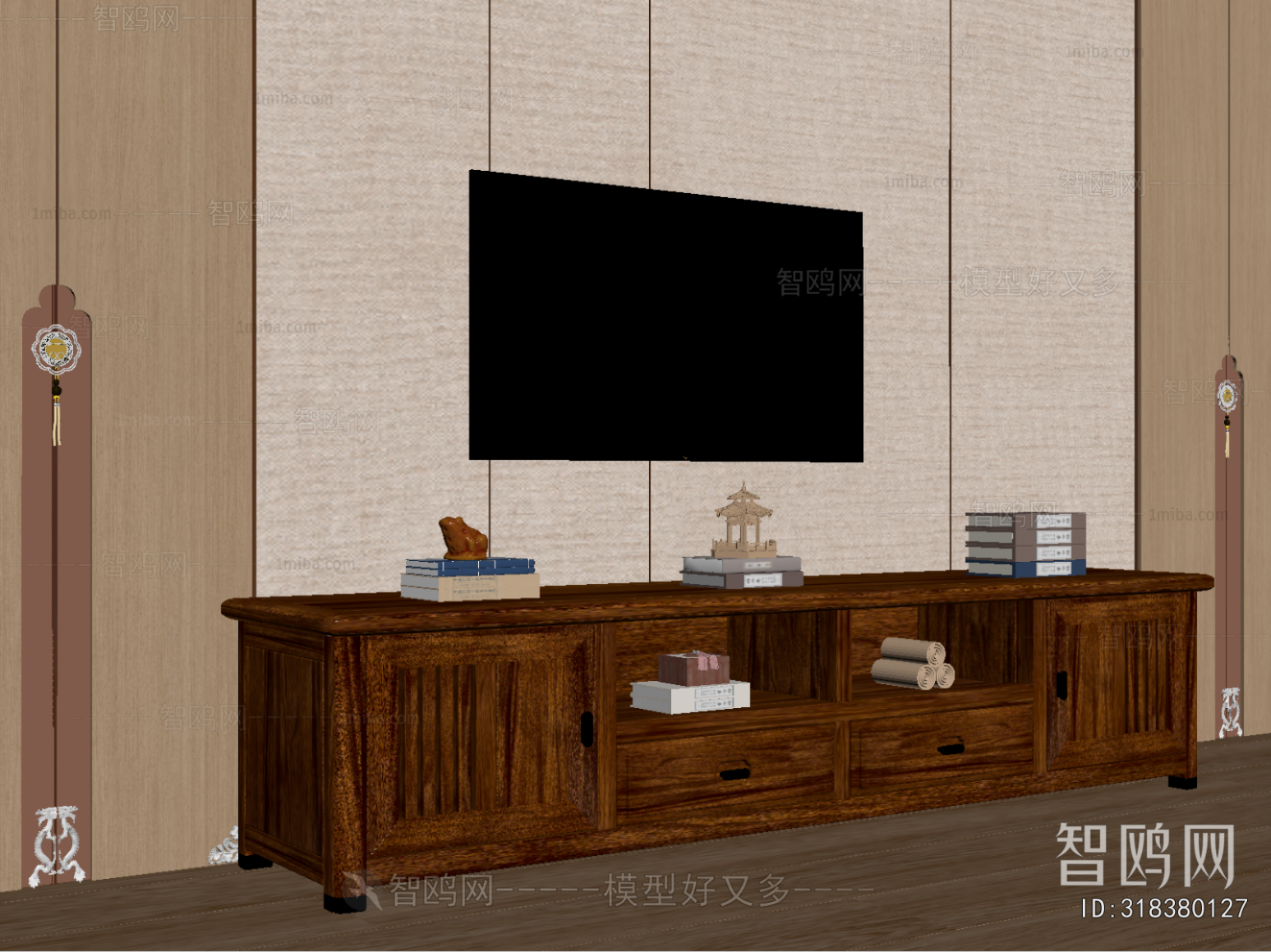 New Chinese Style TV Cabinet