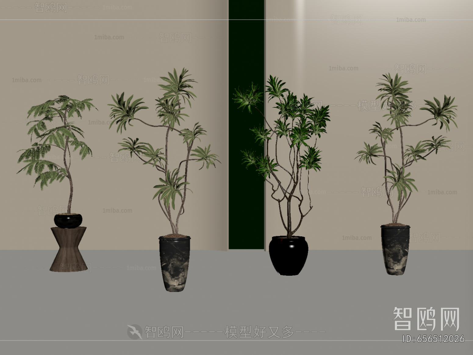 Wabi-sabi Style Ground Green Plant Potted Plants