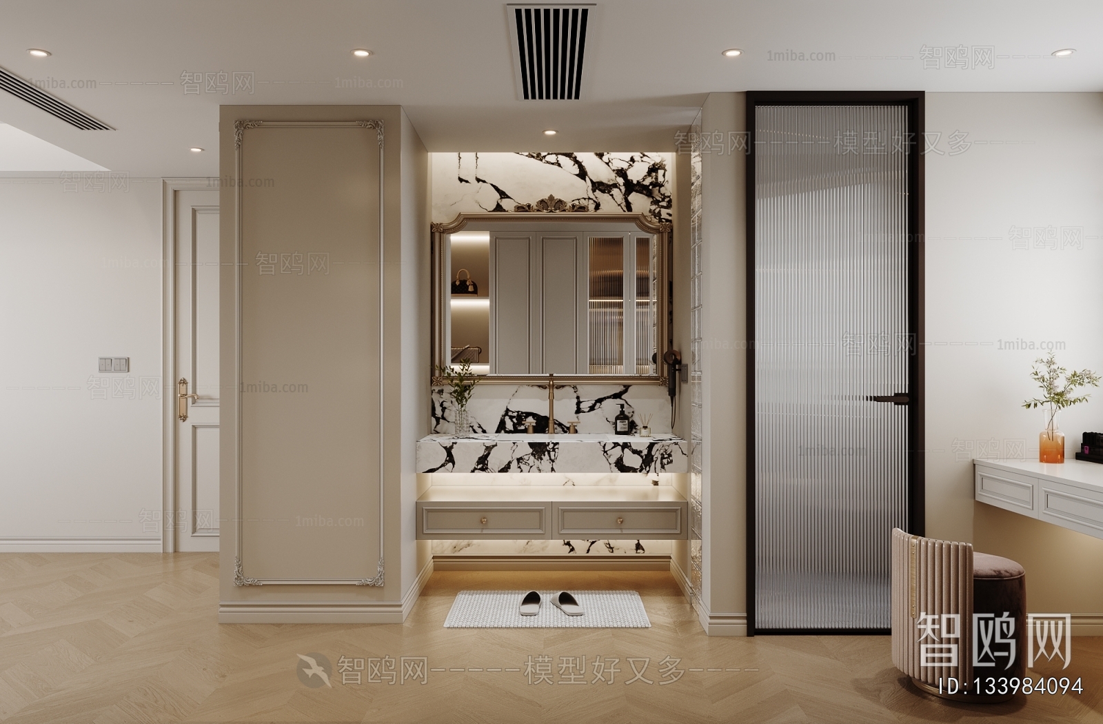 French Style Clothes Storage Area