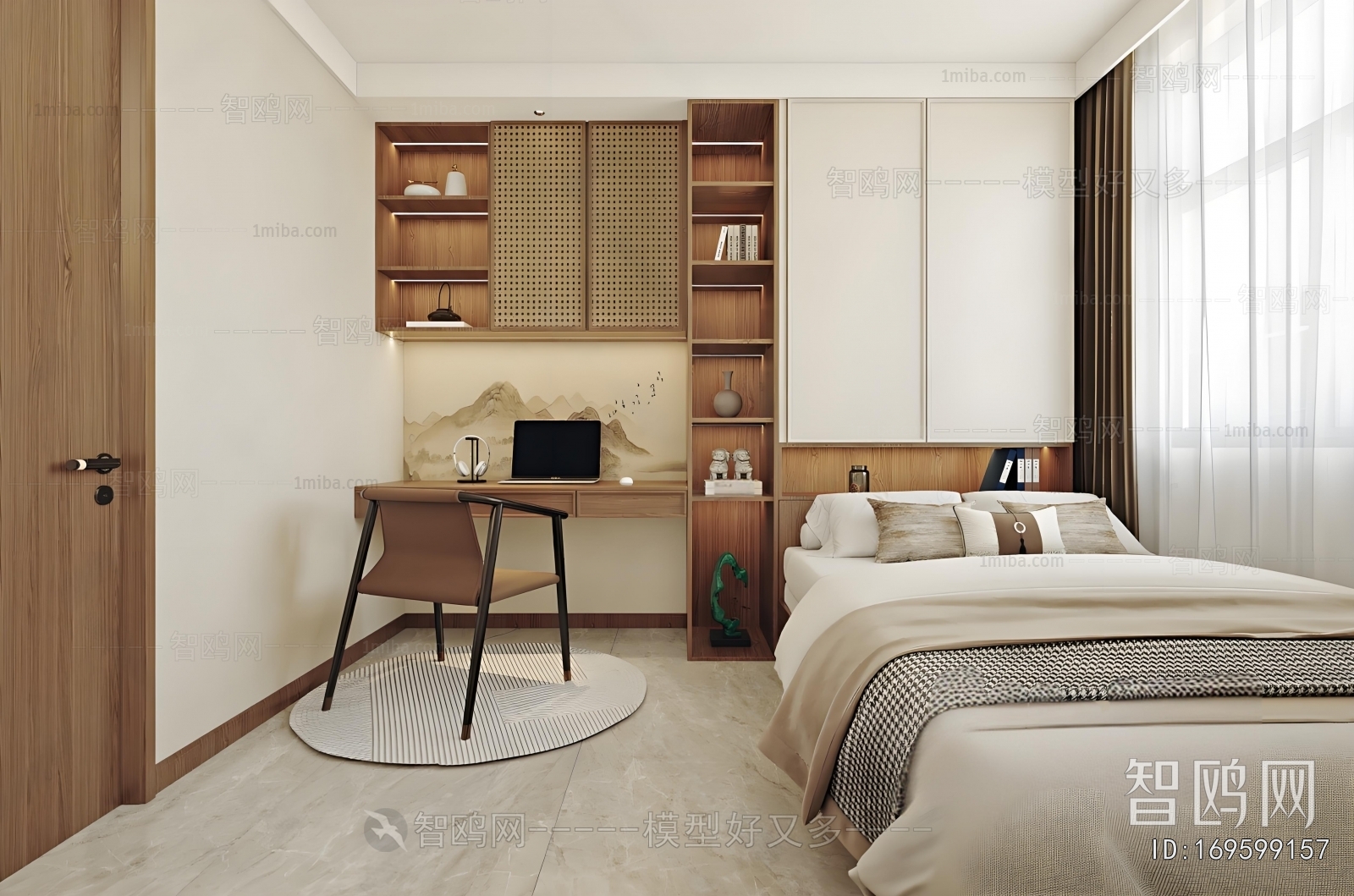 New Chinese Style Bedroom