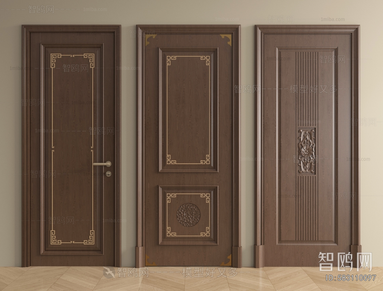 New Chinese Style Single Door