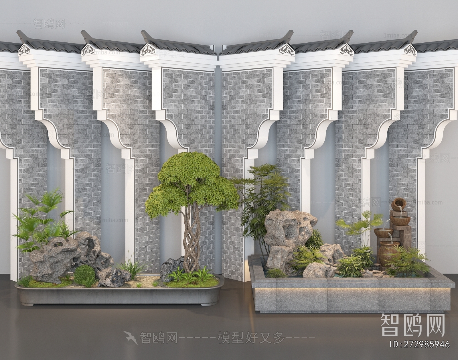 New Chinese Style Plant Landscaping