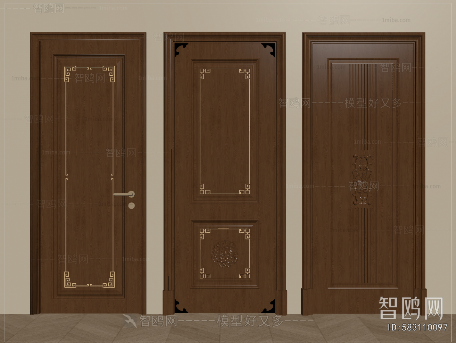 New Chinese Style Single Door