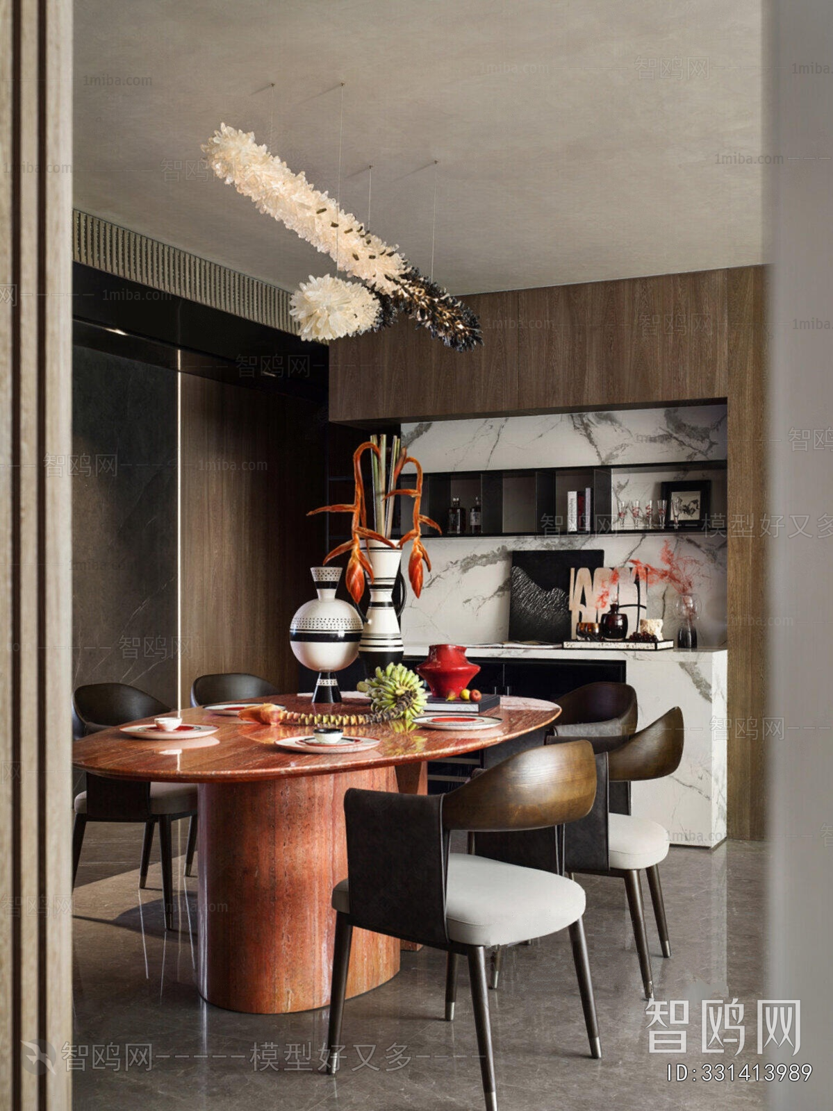 Wabi-sabi Style Dining Room