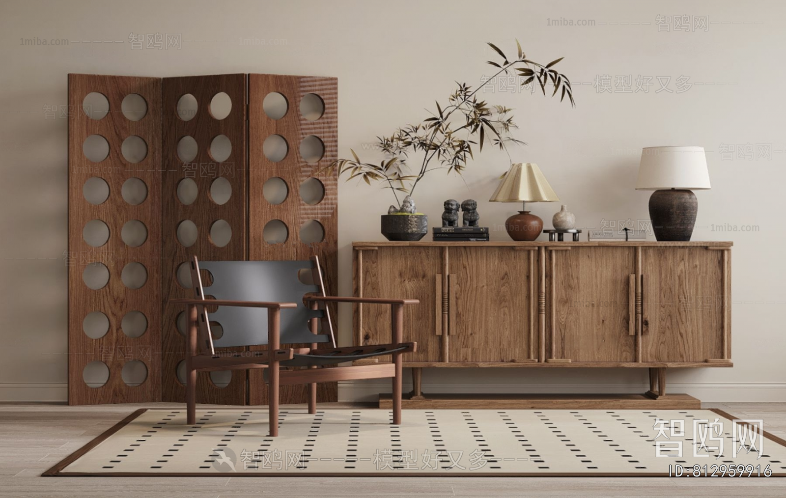 Wabi-sabi Style Entrance Cabinet