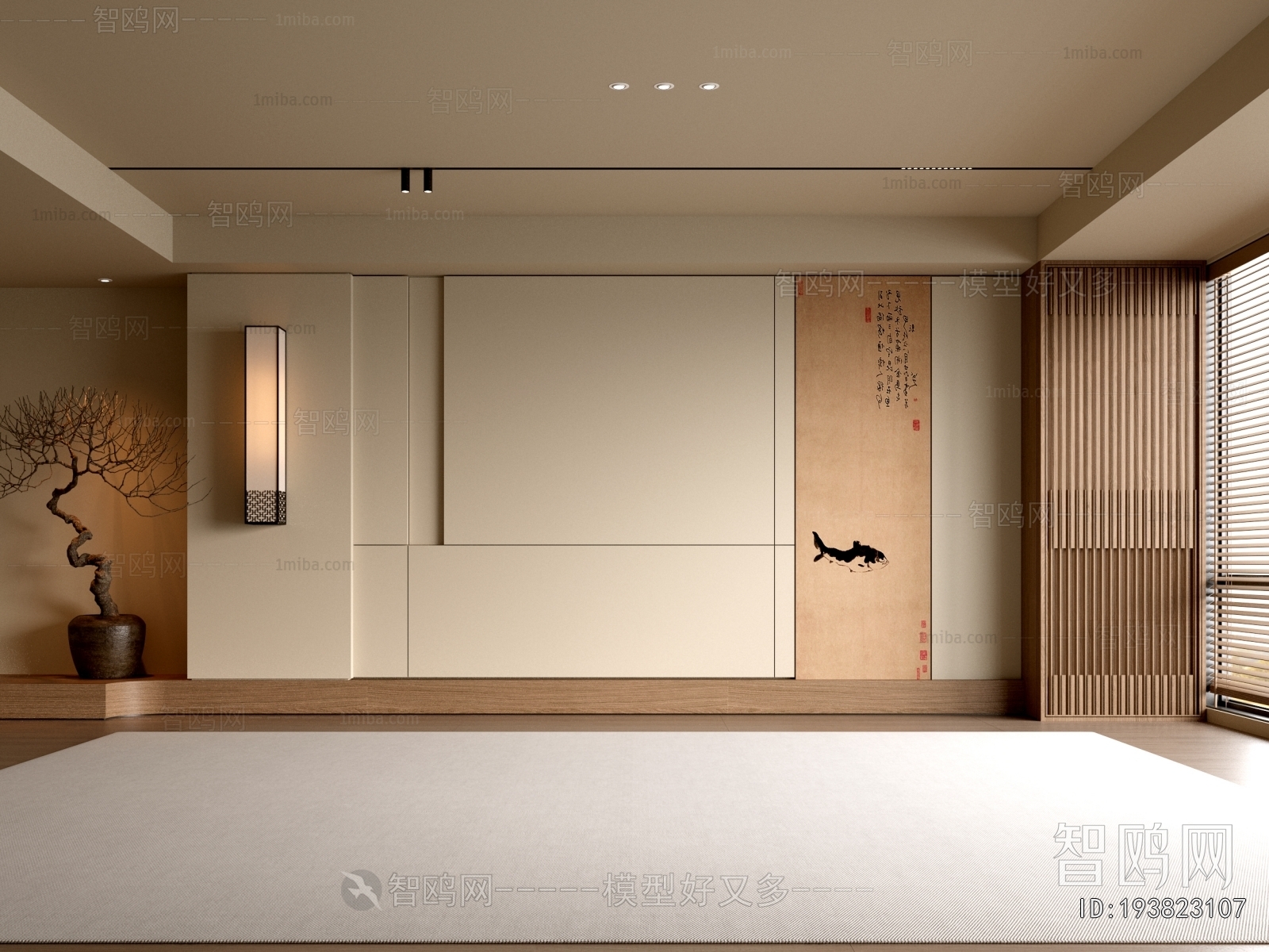 New Chinese Style TV Wall