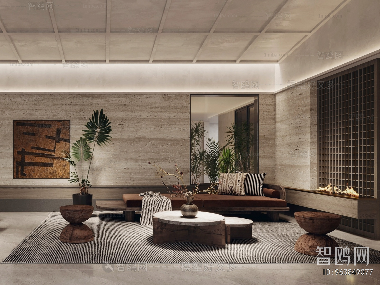 Wabi-sabi Style A Living Room