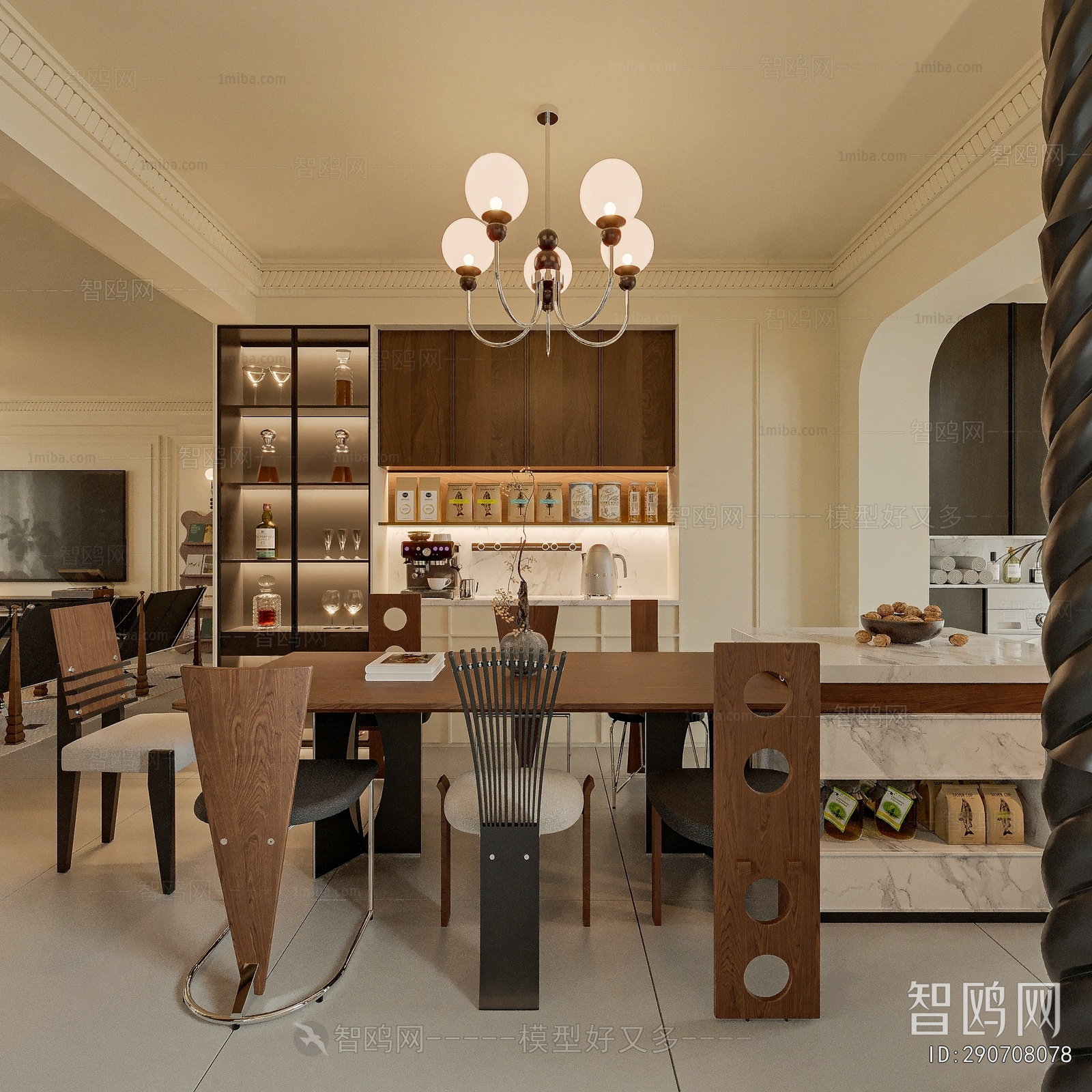 Wabi-sabi Style Dining Room