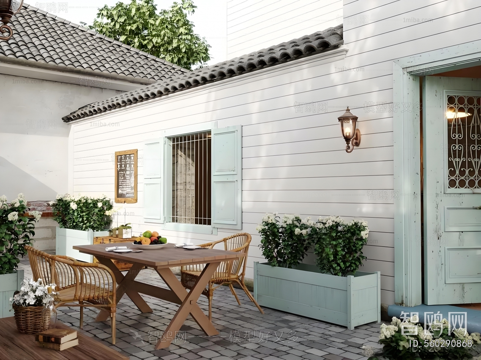 American Style Courtyard/landscape